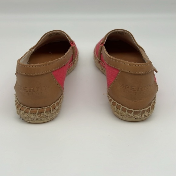 Sperry Top-Sider Danica Salt Washed Canvas Pink Espadrille Flats Slip On size 6M - Picture 5 of 12